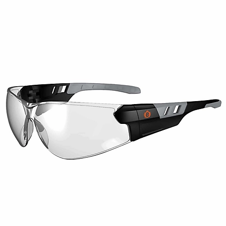 Skullerz Saga Frameless Safety Glasses/Sunglasses, Matte Black, Indoor/Outdoor Lens