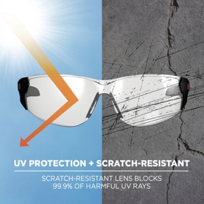 Image showing  Saga Frameless Safety Glasses/Sunglasses, Matte Black Frame, Indoor/Outdoor Lens