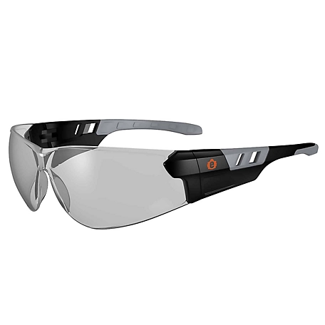 Skullerz Saga Frameless Safety Glasses/Sunglasses, Matte Black, Anti-Fog Indoor/Outdoor Lens