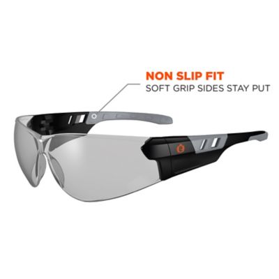 Image showing  Saga Frameless Safety Glasses/Sunglasses, Matte Black, Anti-Fog Indoor/Outdoor Lens