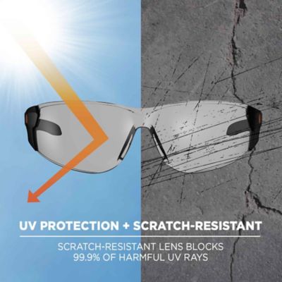 Image showing  Saga Frameless Safety Glasses/Sunglasses, Matte Black, Anti-Fog Indoor/Outdoor Lens