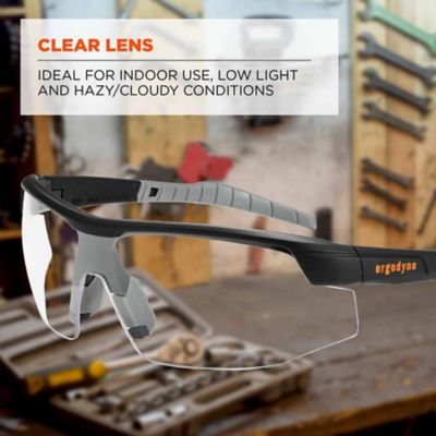 Image showing  Skoll Safety Glasses/Sunglasses, Matte Black Frame, Clear Lens