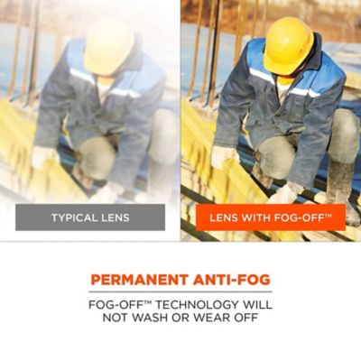 Image showing  Skoll Safety Glasses/Sunglasses, Matte Black Frame, Anti-Fog Clear Lens