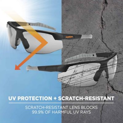 Image showing  Skoll Safety Glasses/Sunglasses, Matte Black Frame, Anti-Fog Smoke Lens