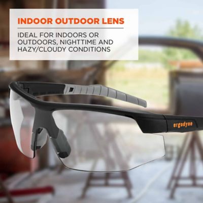 Image showing  Skoll Safety Glasses/Sunglasses, Matte Black Frame, Indoor/Outdoor Lens