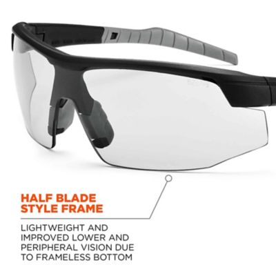 Image showing 6 th Skullerz Skoll Safety Glasses/Sunglasses, Matte Black Frame, Anti-Fog Indoor/Outdoor Lens