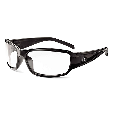 Skullerz Thor Safety Glasses/Sunglasses, Black, Clear Lens