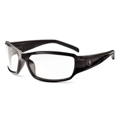 Skullerz Thor Safety Glasses/Sunglasses, Black Frame, Anti-Fog Clear Lens