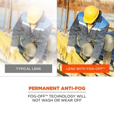 Image showing  Thor Safety Glasses/Sunglasses, Black Frame, Anti-Fog Smoke Lens