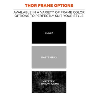 Image showing  Thor Safety Glasses/Sunglasses, Black Frame, Blue Mirror Lens