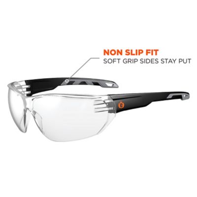 Image showing  Vali Frameless Safety Glasses/Sunglasses, Matte Black Frame, Anti-Fog Clear Lens