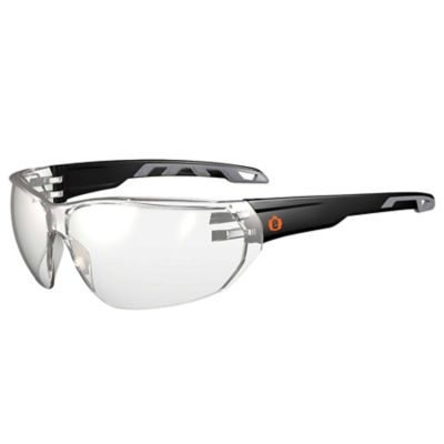 Skullerz Vali Frameless Safety Glasses/Sunglasses, Matte Black, Indoor/Outdoor Lens