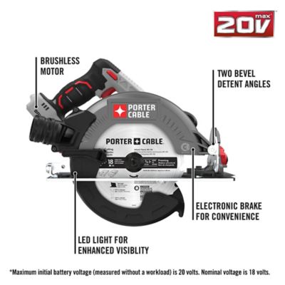 Image showing  20V 7-1/4 in. Cordless Brushless Circular Saw, Bare Tool