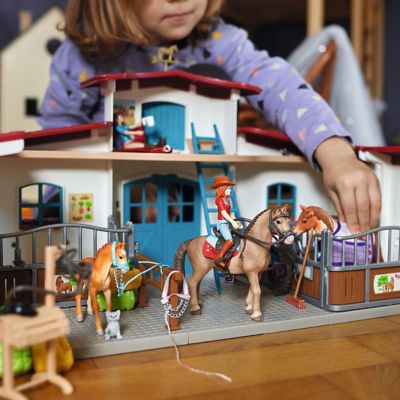 Image showing 7 th Schleich 56 pc. Lakeside Riding Center Playset