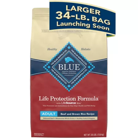 Blue Buffalo Life Protection Adult Beef and Brown Rice Recipe Dry Dog Food Natural Ingredients Dry Dog Food