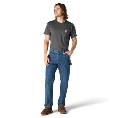 Image showing 8 th Carhartt Men's Loose Straight Denim Dungaree