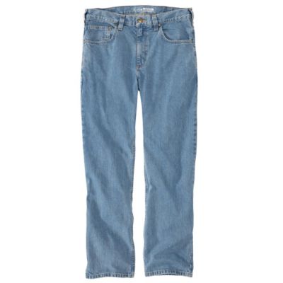 Carhartt Mens Blue Denim Slim-Fit Full-Length 5-Pocket Bootcut Jeans W 28”  L 32”