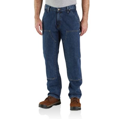 Image showing 0 th Carhartt Men's Loose Straight Double-Front Denim Dungaree