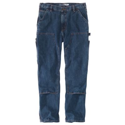 Image showing 3 th Carhartt Men's Loose Straight Double-Front Denim Dungaree