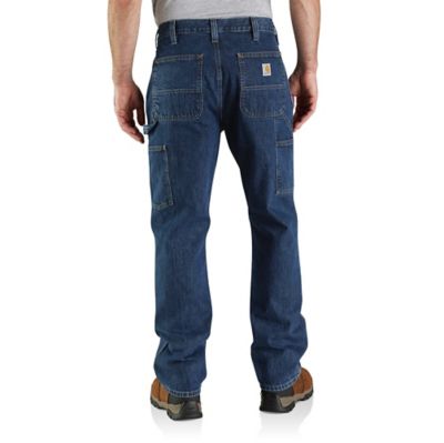 Image showing 1 th Carhartt Men's Loose Straight Double-Front Denim Dungaree