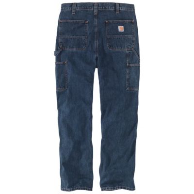 Image showing 4 th Carhartt Men's Loose Straight Double-Front Denim Dungaree