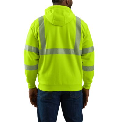 Image showing  Men's Rain Defender High-Visibility Loose Fit Midweight Thermal-Lined Full-Zip Class 3 Sweatshirt