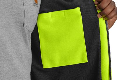 Image showing  Men's Rain Defender High-Visibility Loose Fit Midweight Thermal-Lined Full-Zip Class 3 Sweatshirt