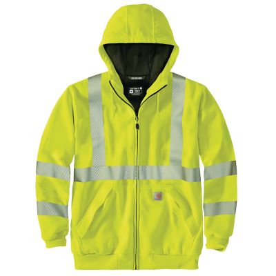 Image showing  Men's Rain Defender High-Visibility Loose Fit Midweight Thermal-Lined Full-Zip Class 3 Sweatshirt