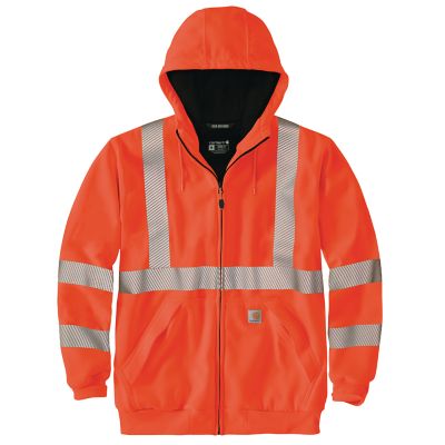 Image showing  Men's Rain Defender High-Visibility Loose Fit Midweight Thermal-Lined Full-Zip Class 3 Sweatshirt