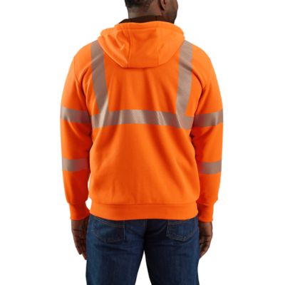 Image showing  Men's Rain Defender High-Visibility Loose Fit Midweight Thermal-Lined Full-Zip Class 3 Sweatshirt
