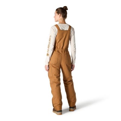 Image showing  Women's Loose Fit Washed Duck Insulated Biberalls