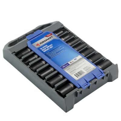 Image showing  1/2 in. Drive Metric Assorted Impact Deep Socket Set, 13 pc.