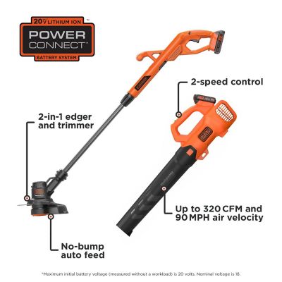 Image showing  20V Cordless Leaf Blower and Trimmer Combo Kit, 2 pc.