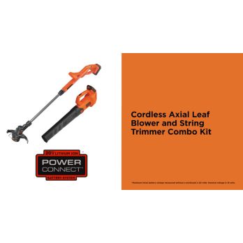 Black & Decker 8 pc. 20V Cordless Leaf Blower and Trimmer Combo