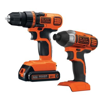 Black & Decker BD2KITCDDI Cordless 20V Drill/Driver Impact Kit -  BLACK+DECKER