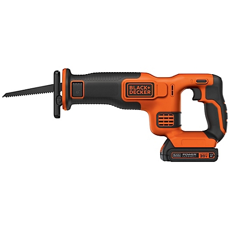 Black & Decker 20V MAX Cordless Variable Speed Reciprocating Saw with Battery and Charger