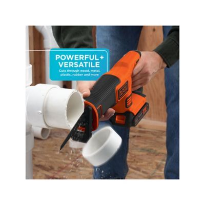 Image showing 6 th Black & Decker 20V Max Cordless Variable Speed Reciprocating Saw with Battery and Charger