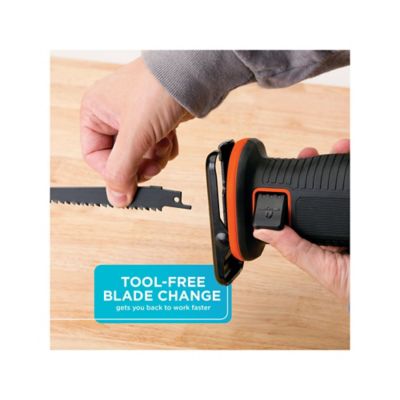 Image showing 7 th Black & Decker 20V Max Cordless Variable Speed Reciprocating Saw with Battery and Charger