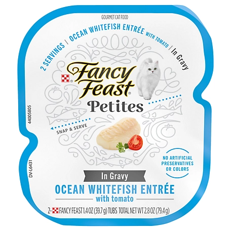 Fancy Feast Petites Ocean Whitefish in Gravy Wet Cat Food, 2.8 oz. Can