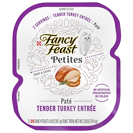 Fancy Feast Petites Turkey Pate Wet Cat Food, 2.8 oz. Can