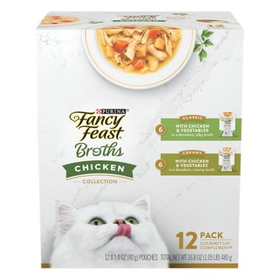 Fancy Feast Broths Chicken Collection Wet Cat Food Variety pk., 16.8 oz. Can