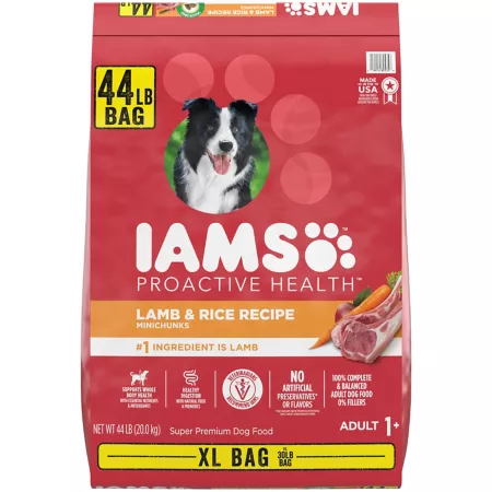 Iams ProActive Health MiniChunks Lamb and Rice Recipe for Adult Dogs Dry Food 15 lb Bag Dry Dog Food