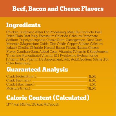 Image showing 7 th Pedigree Adult Chopped Ground Dinner and Choice Cuts Chicken, Beef and Vegetables Wet Dog Food pk., 3.5 oz., Pack of 30 Pouches