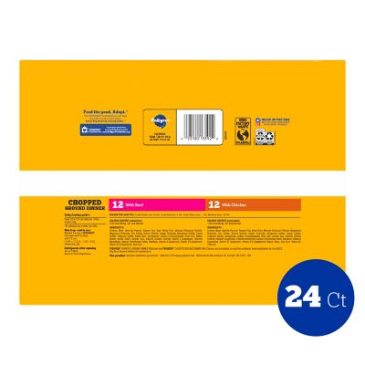 Image showing  Chopped Ground Dinner Adult Soft Chicken and Beef Flavor Wet Dog Food Variety pk., 13.2 oz., Pack of 24 Cans