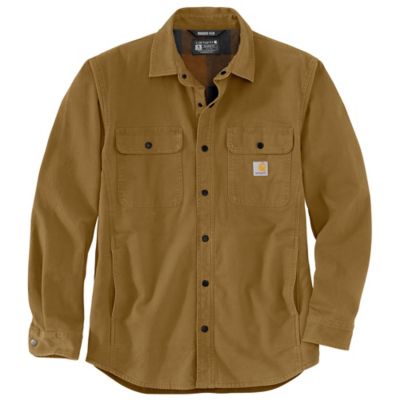 Carhartt Men's Rugged Flex Canvas Fleece-Lined Shirt Jacket