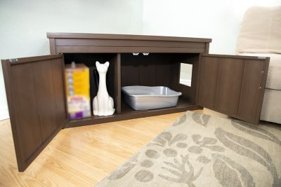 Image showing  LitterLoo Bench Litter Box Cover, Russet