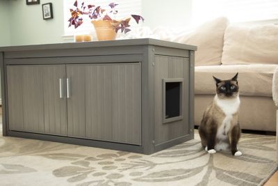 Image showing  LitterLoo Bench Litter Box Cover, Grey