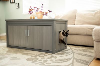 Image showing  LitterLoo Bench Litter Box Cover, Grey