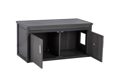 Image showing 5 th New Age Pet LitterLoo Bench Litter Box Cover, Grey