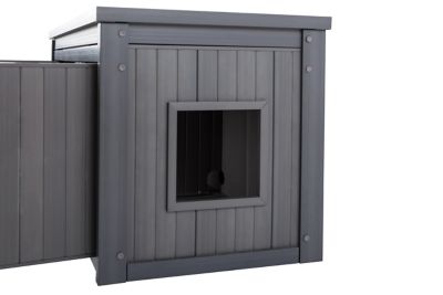 Image showing 8 th New Age Pet LitterLoo Bench Litter Box Cover, Grey